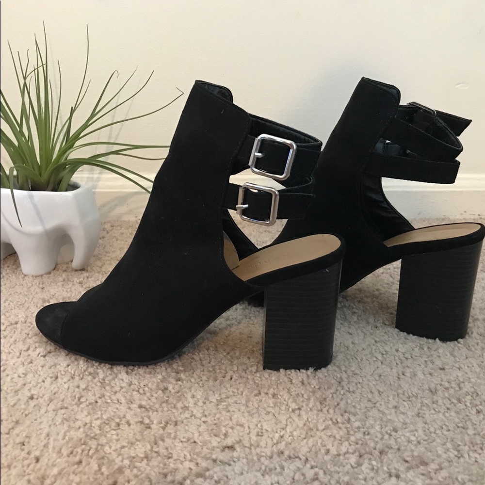 Black Bamboo Heels
